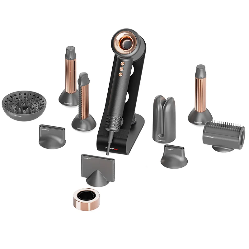 Professional Hair Dryer Set 10 in 1 Multifunctional Hair Styling Tool Volumizer Hot Air Brush Straightener Hair Curls Diffuser