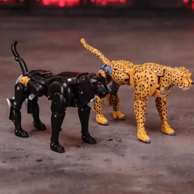 หุ่นยนต์ของเล่น Transformation ของเล่น RT03 สีเหลือง Panther RT-03B Black Panther Beast Wars ชุดขนาดเล็กสัดส่วนชุด 2 ชิ้น