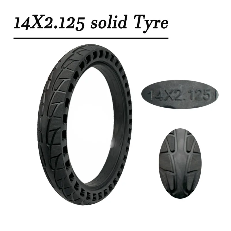 AliExpress NONE 14 Inch Folding Bike Tyre 14x2.125 Solid Tire Puncture-proof Replacement Cycling Accessories Parts