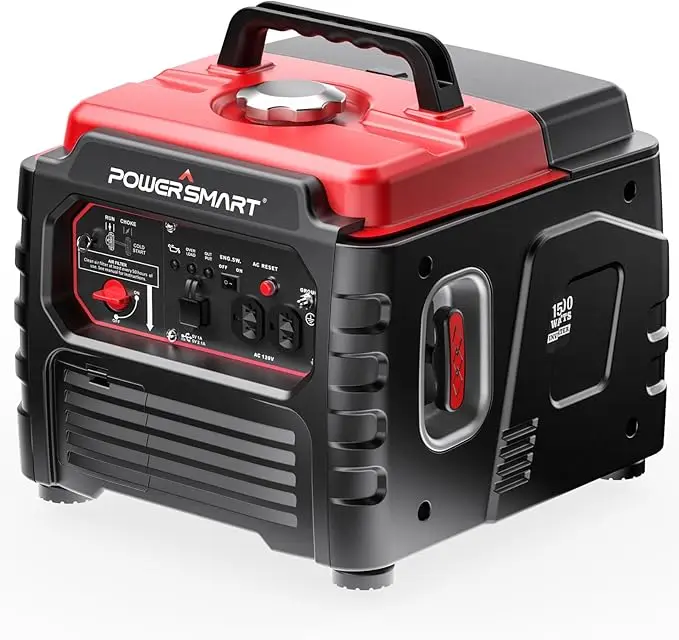 Portable Inverter Generator Gas Powered1500-Watt Small Generator with Recoil Start Quiet Technology