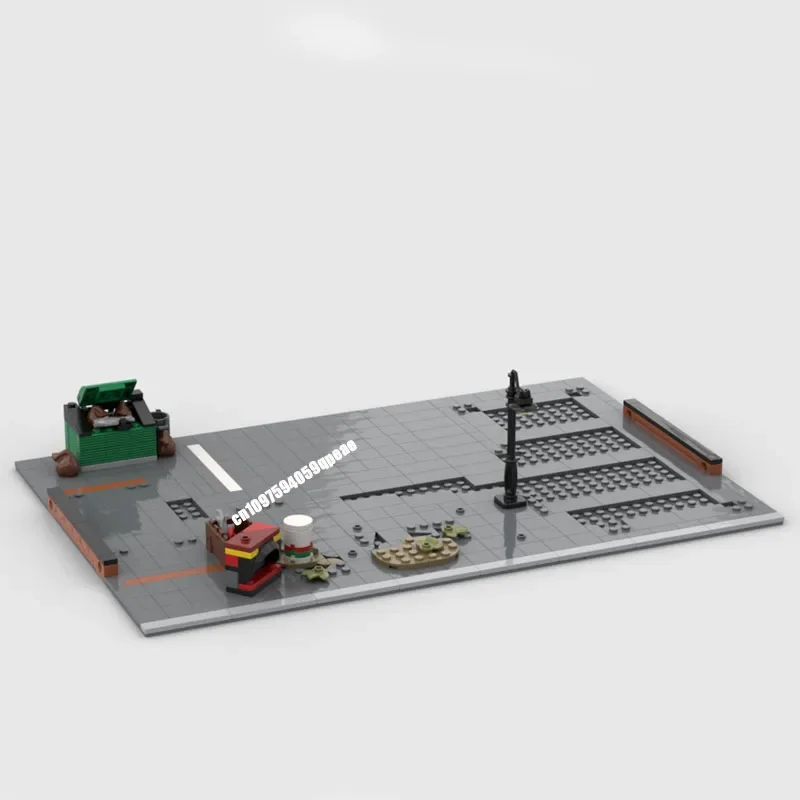 New 1284Pcs City Hot Selling Street View Moc Modular Scrapyard Model Custom Puzzle Diy Creative Ideas Kids Toys Birthday Gift