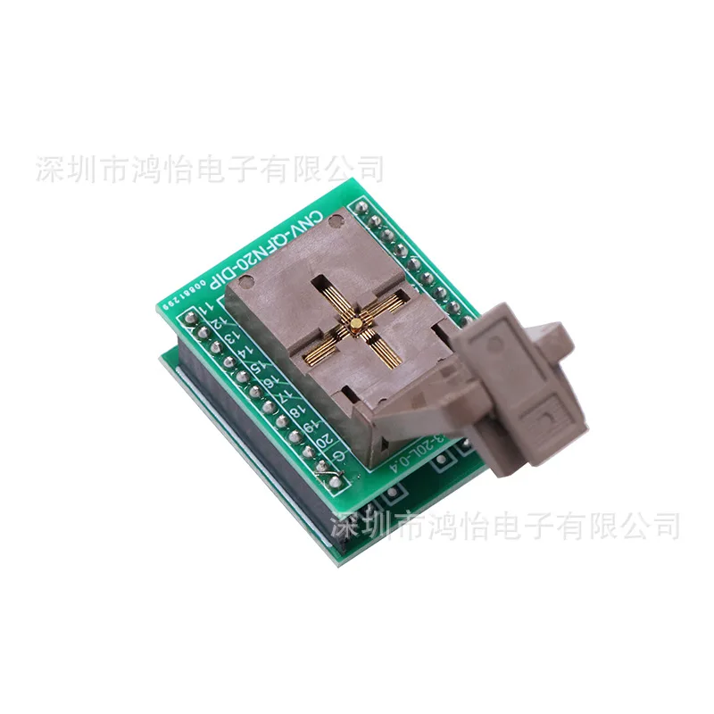 QFN20 To DIP Programming Test Socket 0.4mm Pitch 3x3mm IC Burn-In Adapter Circuit Chip Download Fixture