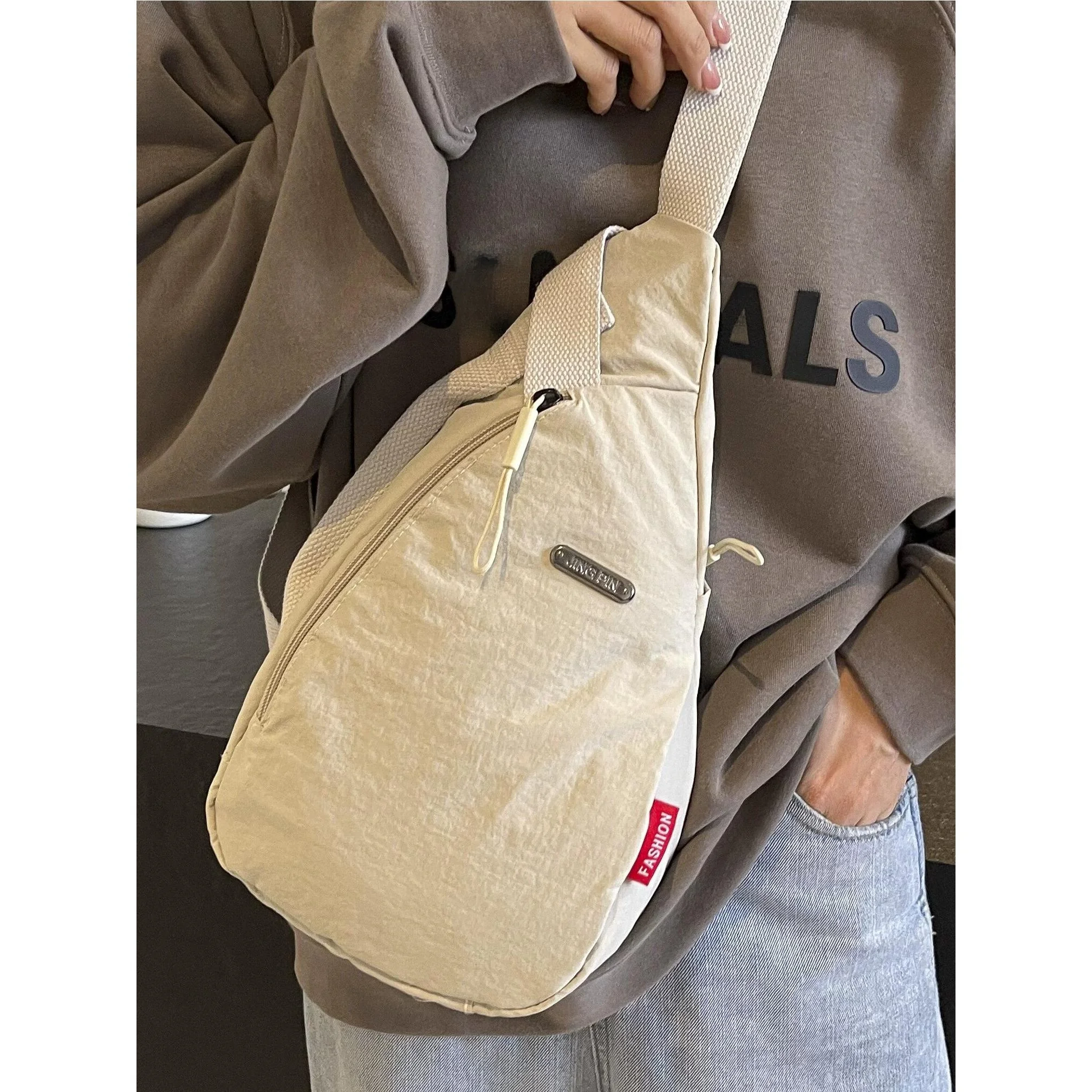 

Повседневная сумка через плечо, легкая нейлоновая ткань, нагрудная сумка для мобильного телефона, простая модная велосипедная сумка, универсальная спортивная сумка