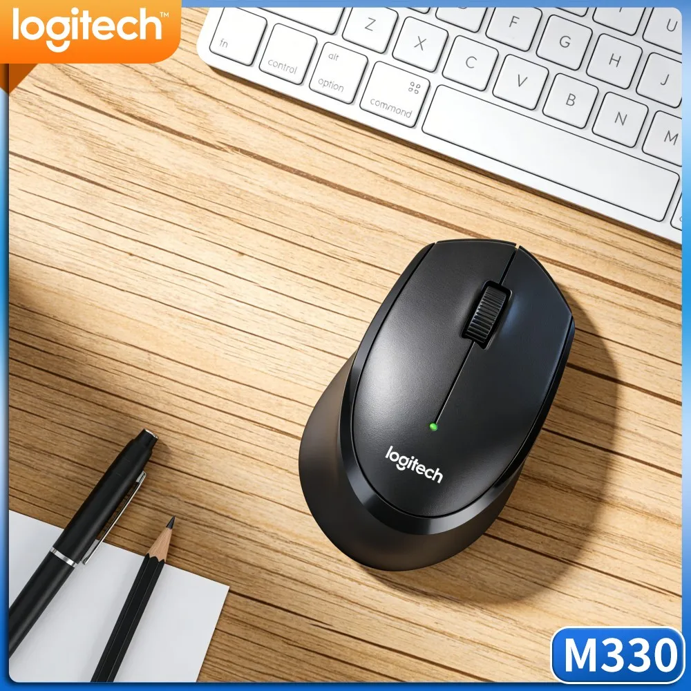 Logitech M330 Silent Wireless Mouse Rubber Grip Section On Side Prevent Slippage During Fast Cursor Manipulation Work