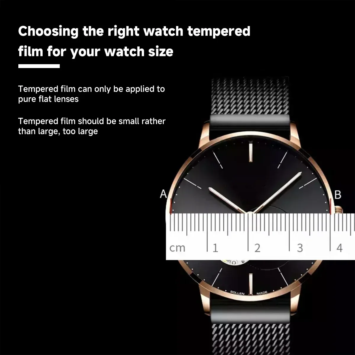 26-46mm Diameter Universal Tempered Glass Smartwatch Screen Protector Scratch-Resistant Protective Film traditional watch Access image 2