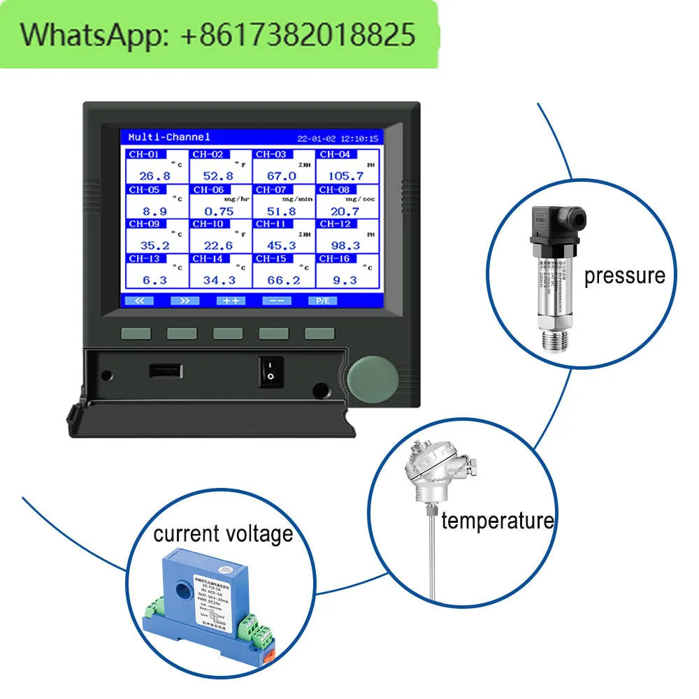 Wholesale Universal Input Multi-channel USB Temperature Data logger temperature Smart Color Paperless Recorder