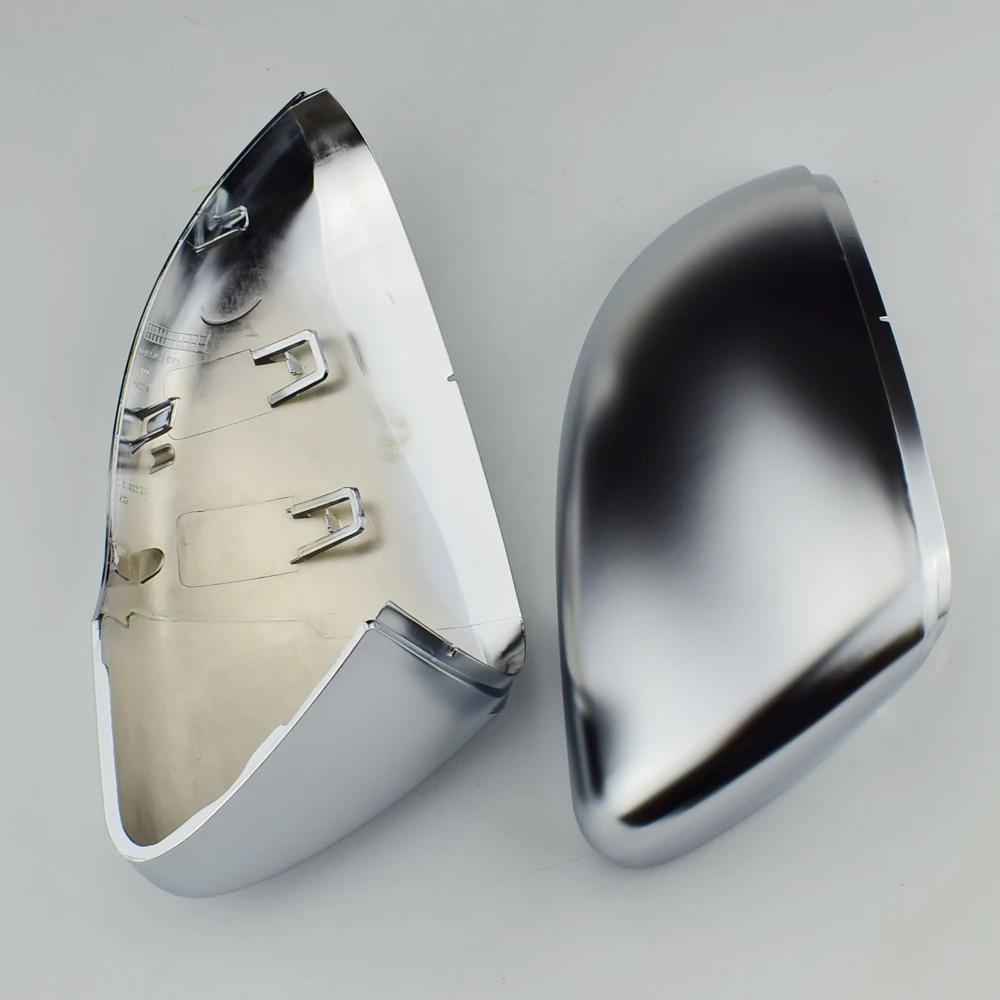 Matt Chrome Mirror Cover Silver Rearview Side Mirror Cap Housing For VW Golf 6 MK6 Touran