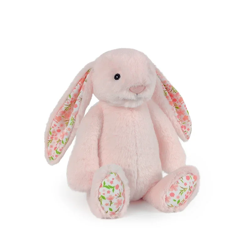 Bonnie coelho brinquedo de pelúcia com orelhas florais kawaii boneca de pelúcia macio sofá almofada crianças presente aniversário decoração do quarto