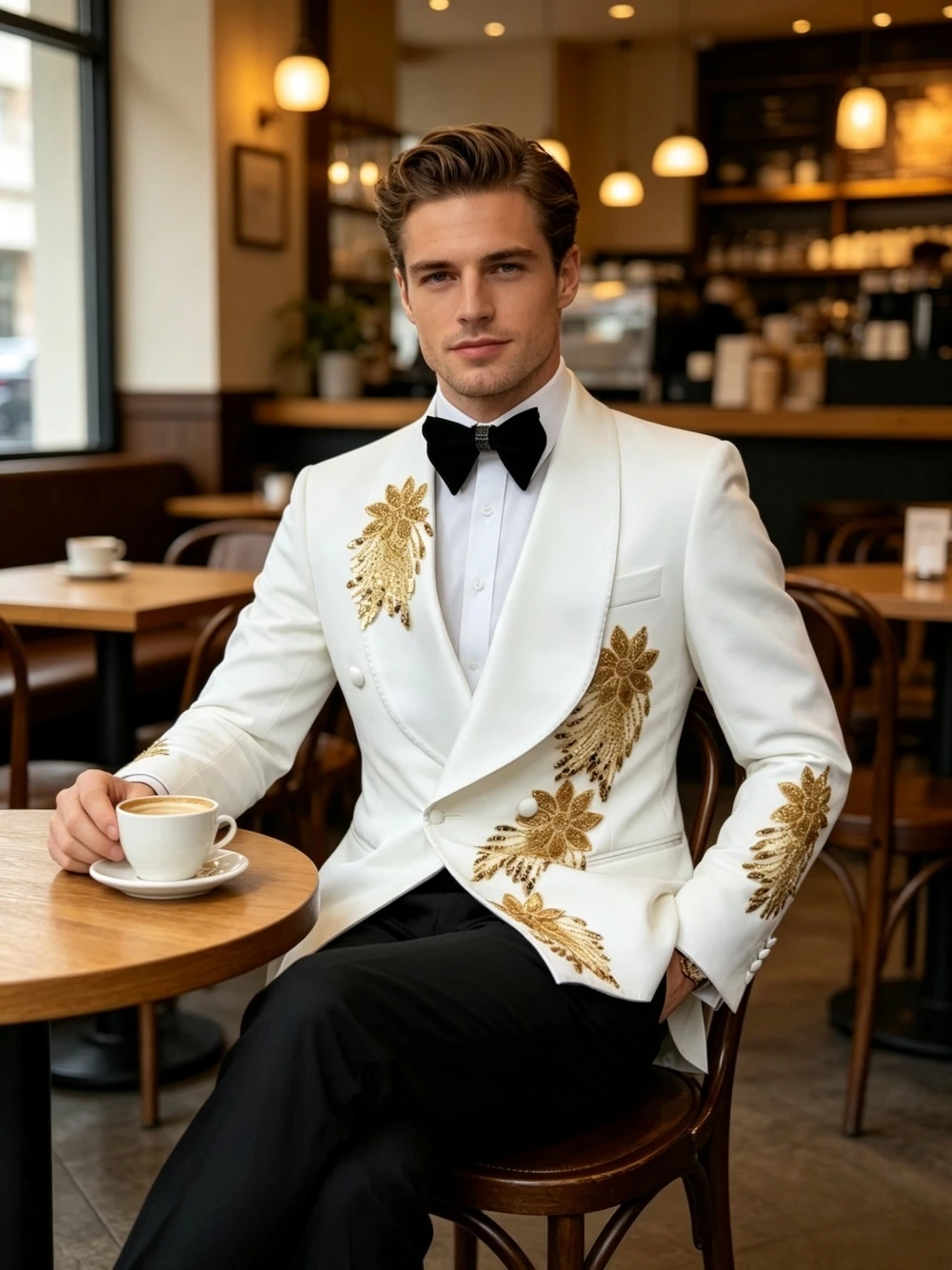 Men Formal Wear For Wedding - Elegant White Men Blazer Pants Suit