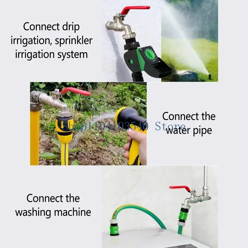 02DC غسالة الحنفية مزدوجة الغرض ممسحة مياه حوض السباحة للحمام حديقة في الهواء الطلق #4