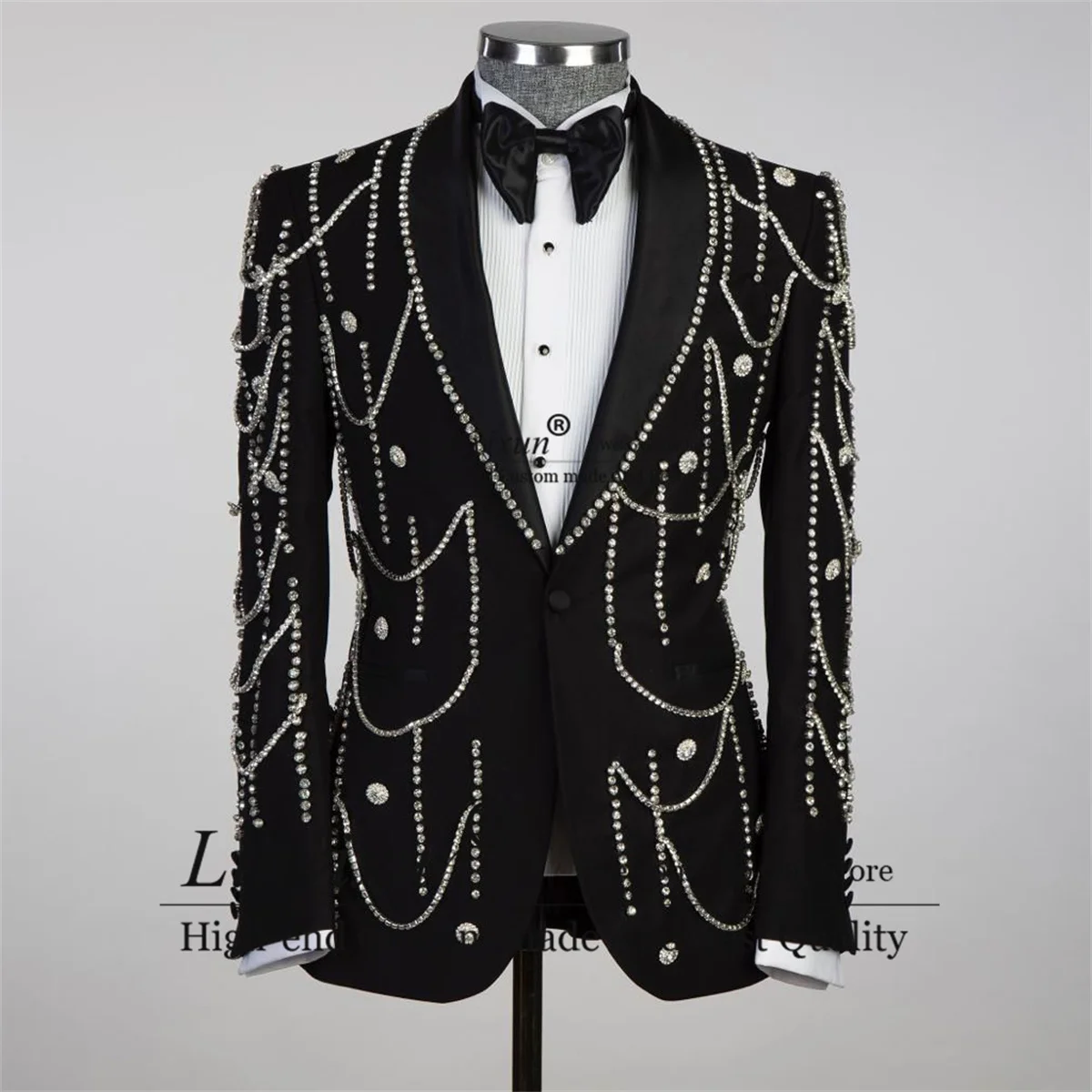 

Sliver Flash Metallic Pebbled Tuxedos Men Suits 2 Piece Set Groom Wedding Party Blazers Pants Outfit Terno Masculino Completo