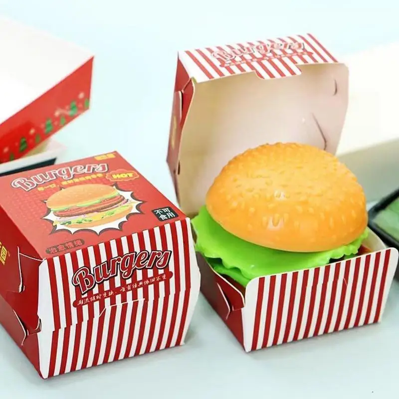 Burger Squish 3D Hamburger Decompressions Toy Stress Relief Toy Burger Stress Ball Squeeze Ball