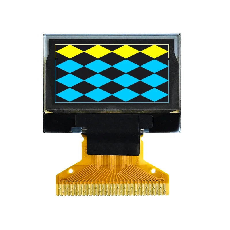 0.96 Inch OLED Display 128x64 Resolution SSD1306 Driver 30Pin Solder Type Supports SPI/IIC/8-bit Parallel Interfaces