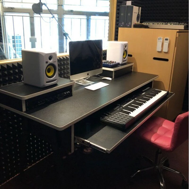 Electronic organ table Music arranging table Electric steel table Recording  MIDI keyboard  Recording studio workbench