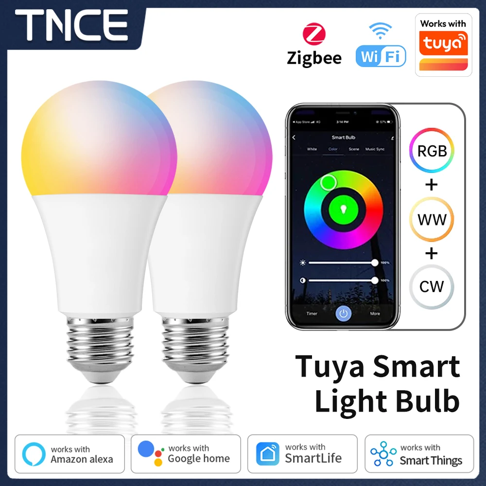 TNCE Tuya WIFI/Zigbee/Bluetooth Smart Bulb  E27 Dimmable Lig