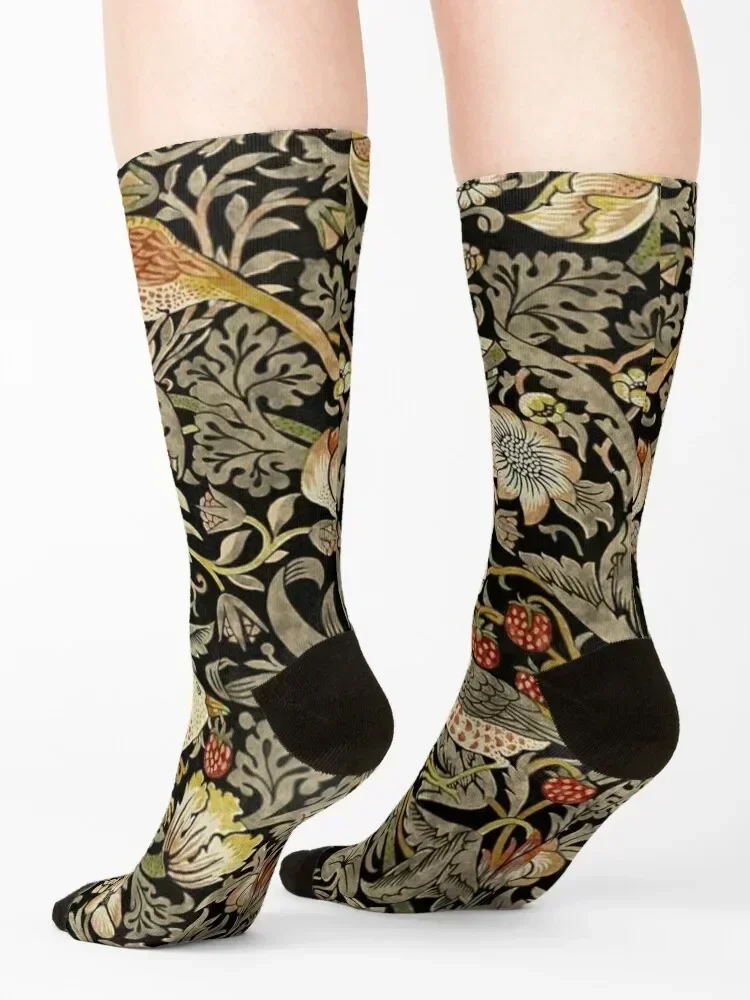 William Morris- strawberry thief design Socks Lots designer brand Rugby Crossfit Boy Child Socks Women's