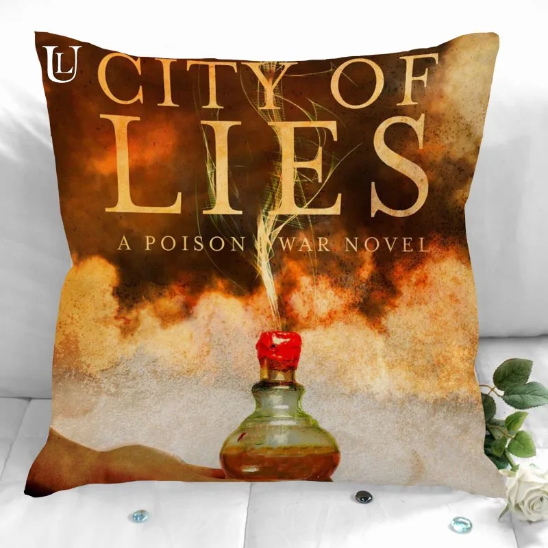 

City of Lies Pillowcases Square Pillowcase Home Decorative Zipper Pillow Cover 35X35cm40X40cm(One Side)