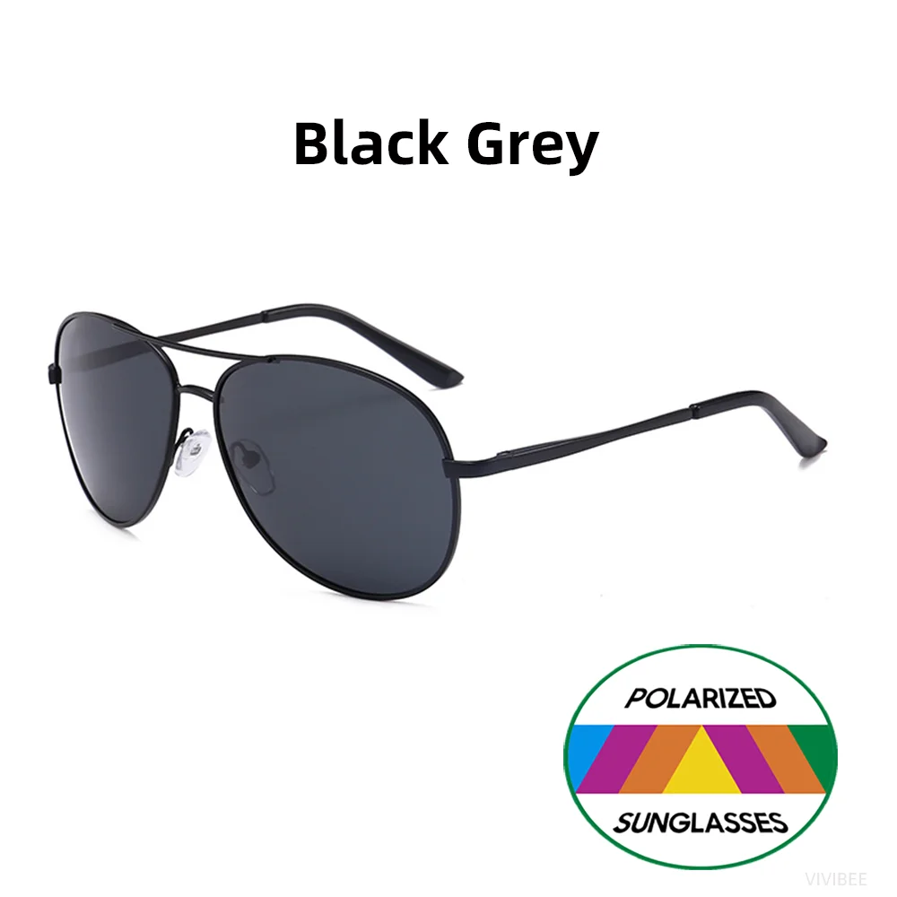 VIVIBEE Metall Polarisierte Sonnenbrille Männer Pilot Spiegel Luftfahrt Fahren Brille Klassische Angeln mit UV400 Frauen Vintage Sonnenbrille – Detail 9