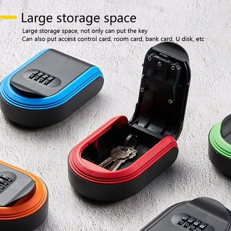 Portable Strong Magnetic Password Key Box All Plastic Password Lock Magnet Box Outdoor Home Security Storage Password Box