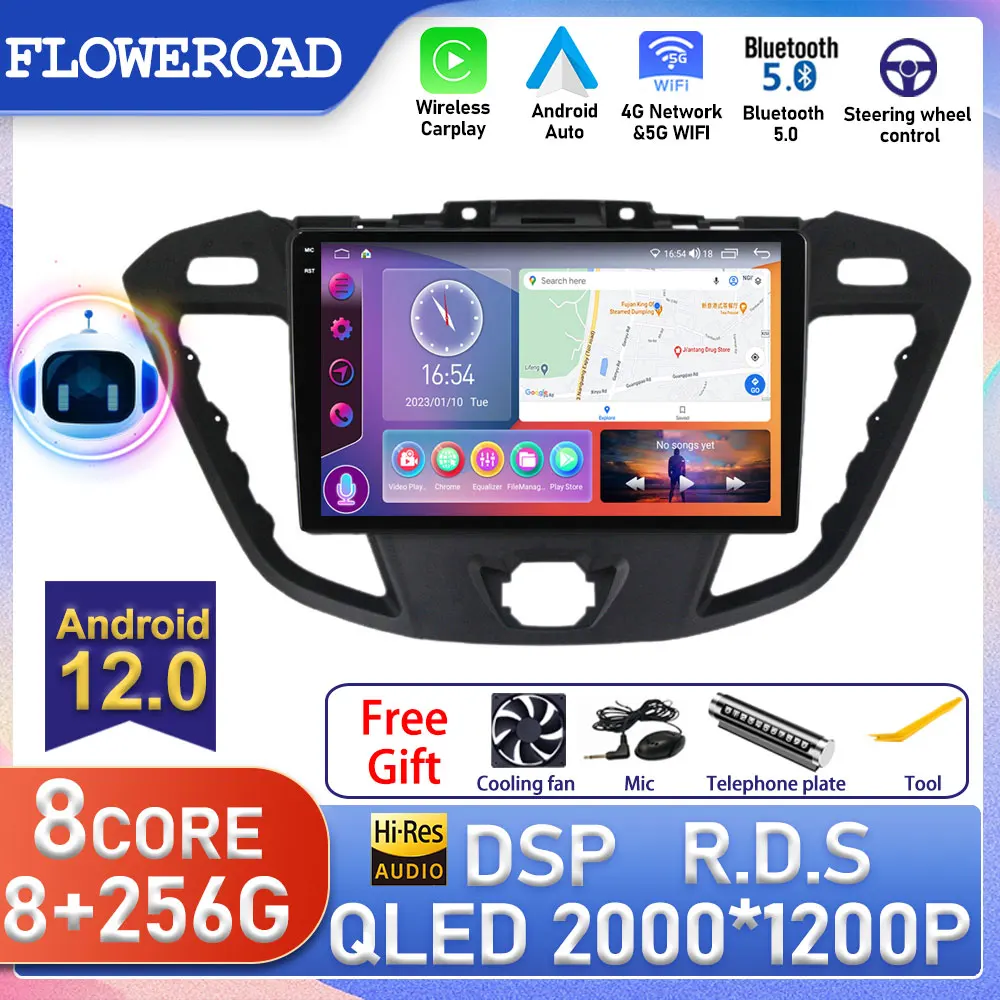 

Android For Ford Transit Tourneo Custom 2016 - 2020 Car Radio Multimedia Player DSP IPS Auto Carplay 4G WIFI BT 2 Din DVD TV