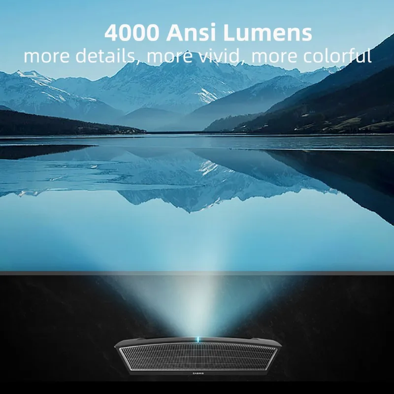Proyector Láser Triple DLP 4K CASIRIS X1A con Android WiFi6, 3800 Lúmenes ANSL, Cine en Casa Inteligente, Proyector UST 4K 3D MEMC HDR10+