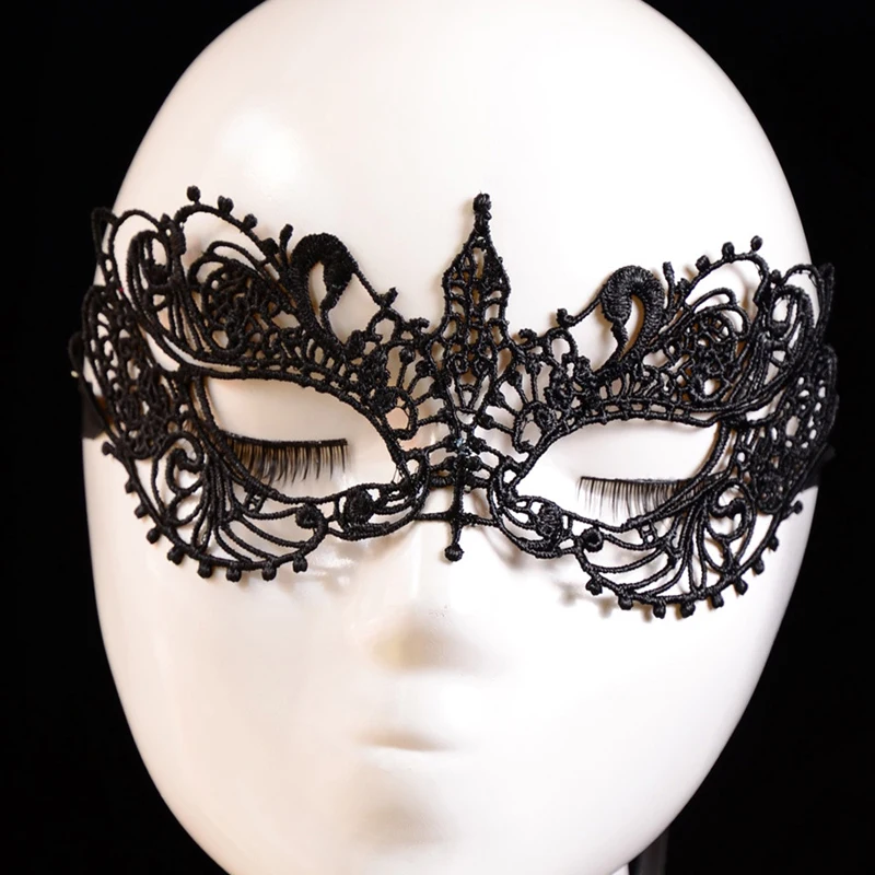 Masque facial en dentelle creuse pour femme, masque pour les yeux, cosplay sexy, Rhde promo, fête, accessoires, costume d'Halloween, mascarade Tim, boîte de nuit, reine