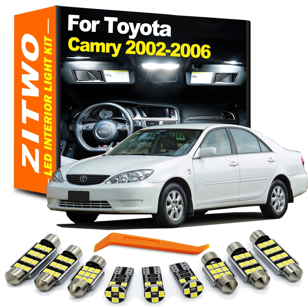 ZITWO 15Pcs LED Interior Map Dome Luggage Door Light Kit For Toyota Camry 30 Series XV30 2002 2003 2004 2005 2006 Led Plate Bulb