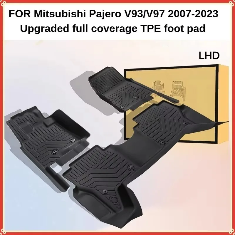 TPE Floor Mats for Mitsubishi Pajero V93/V97 2007-2023 LHD ICEV Full Coverage Waterproof Surround Threshold Accessories