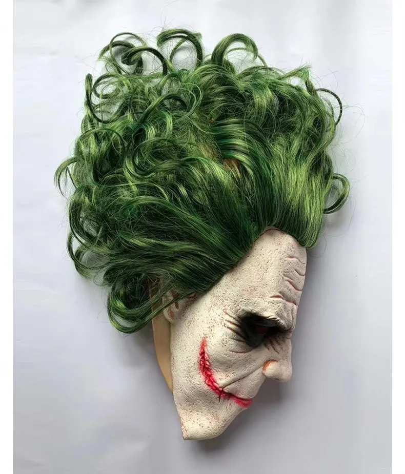 The Dark Knight Joker Cosplay Mask Halloween Party Unisex adult Latex Mask Head Cover Party performance stage props