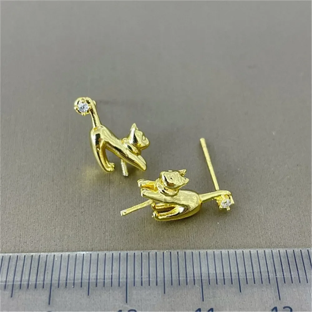 

18K Gold Color Earrings Hoops High Quality Jewelry Making Supplies Diy Findings Accessories No Pearl E160