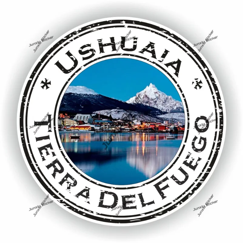 

Ushuaia Tierra del Fuego #01 Argentina High Quality Waterproof Round Sticker for Car Thermos Round Laptop Book Fridge Motorcycle