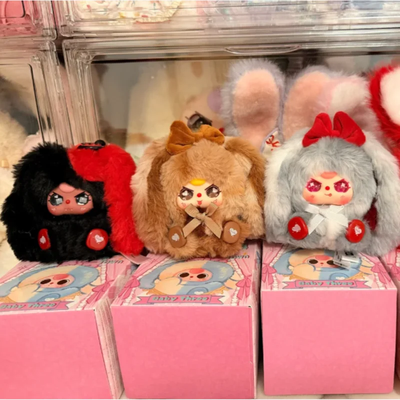 

Original Baby Three Alice Bunny Town Series Blind Box Kawaii Anime Plush Keychain Doll Mystery Box Girls Customized Toy Gift