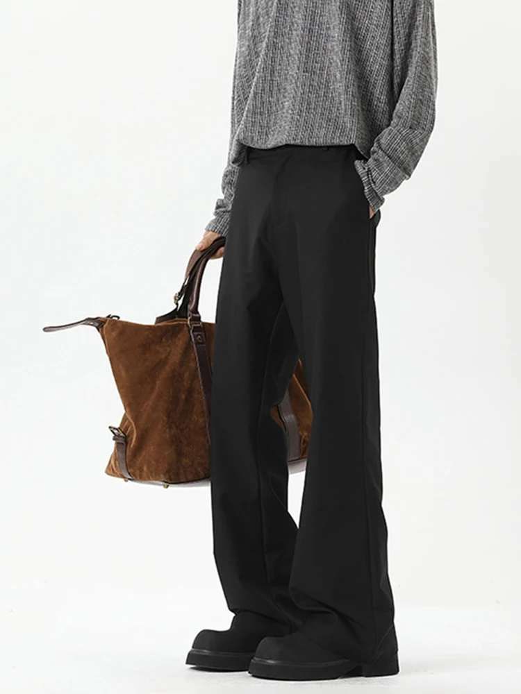 الكورية الشارع سليم صالح البدلة السراويل الرجال ربيع الخريف مزاجه رداء غير رسمية بنطلون مستقيم موضة شعبية الطابق طول السراويل #4