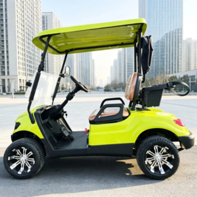 Long Range Golf Cart Family Electric Golf Cart With Touchscreen Multimedia Player Golf Bag Rain Cover Golf Bag Rack And Basket