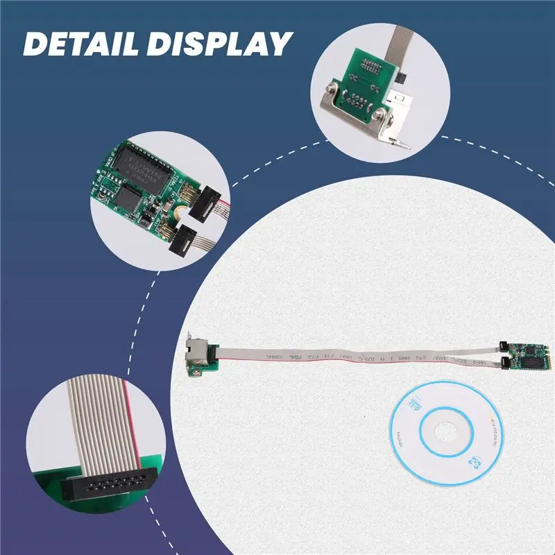 AY14 -M.2 A+E KEY 2.5G Ethernet LAN Card RTL8125B Industrial Control Network Card PCI Express Network Adapter