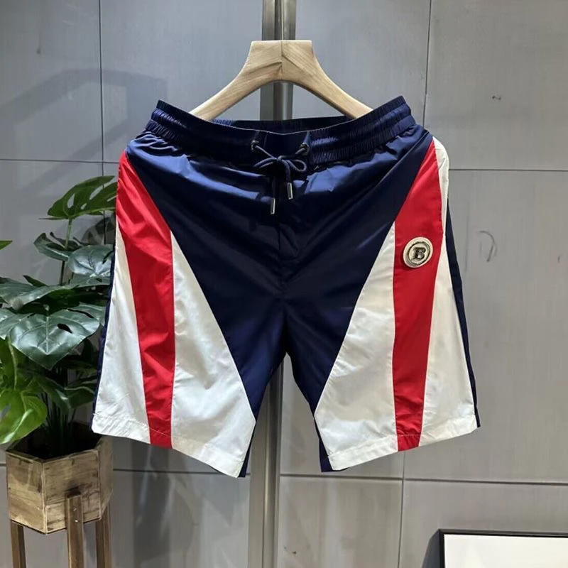 

Ice Silk Qui Dry Color Blo Sports orts Men's Casual Versatile Beach Pants Summer New Sle Trendy Brand Loose Straight Leg