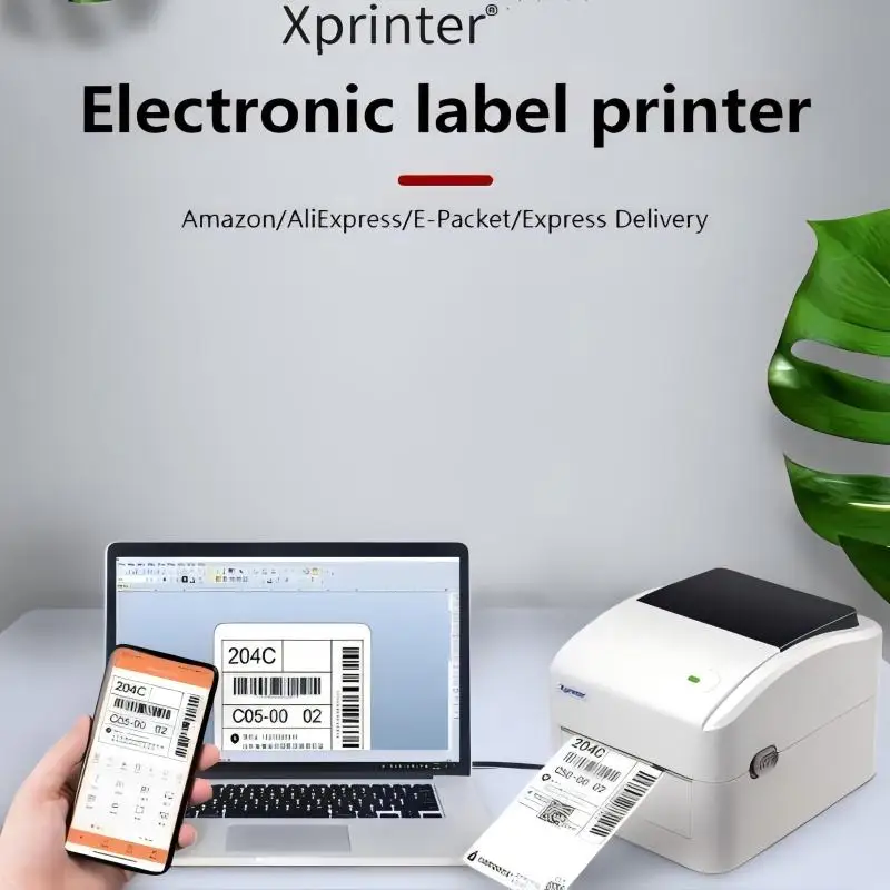 ملصقات الشحن الإلكترونية Xprinter-420B للطابعة الحرارية اللوجستية عرض الطباعة على شكل بوليصة الشحن 25-108 مم لـ DHL Fedex EMS Express