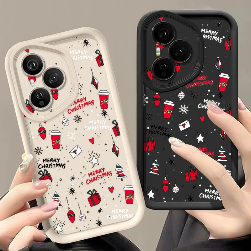 Funda de teléfono con estampado de Feliz Navidad para Honor 400 200 Pro Magic7 Lite X8c X9c Smart X6a X6b X6c, funda de silicona suave a prueba de golpes