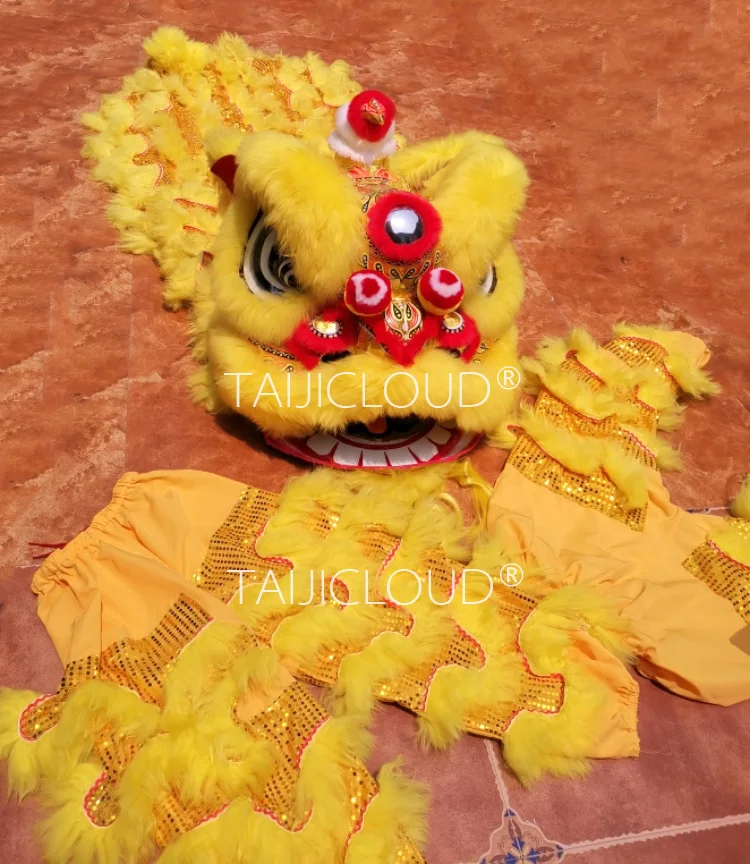 Southern Lion Dance Props for Adults, Double Performance Use, Wool Dragon Lantern, Authentic Lion Awakening Props.