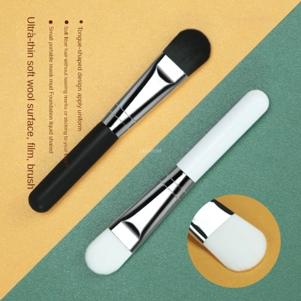 100Pcs Fan Shape Facial Mask Brushes Soft Wooden Handle Mud Mask Applicator Portable Professional Salon Skincare Cosmetic Tools