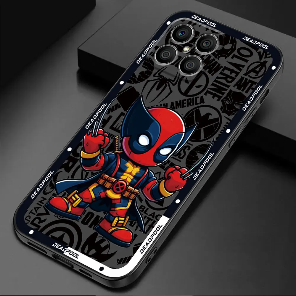 Etui do Honor X8a X9a 70 X6a X6 Magic5 Lite X8 X7 90 Pro 8X Magic5 Bumper Luxury Marvel DeadPool Cover Silicone