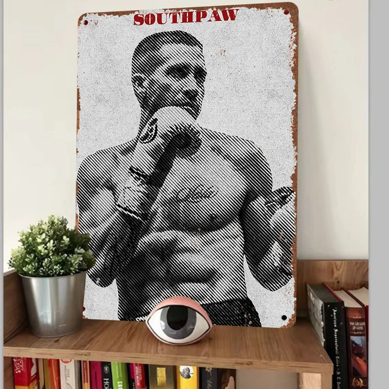 Vintage Boxer Metal Tin Sign Living Room Study Wall Decor Creative Sports Theme Home Decoration