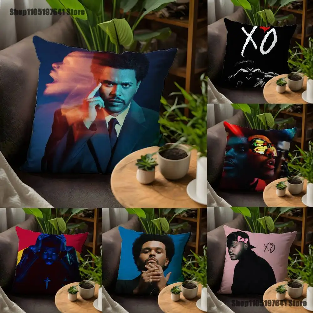

The W-Weeknd XO Singer Pillow Case For Sofa Decor Car Office Room Printing Cushion Cover Decorations and Protector