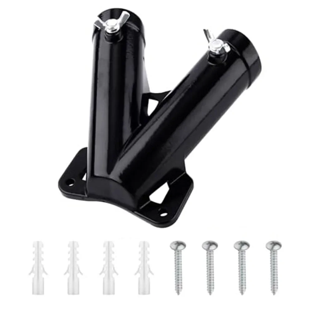 Heavy Duty Bracket V Shape Flag Pole Bracket Weather Resistant Dual Flag Display Outdoor Flags For Outdoor Use