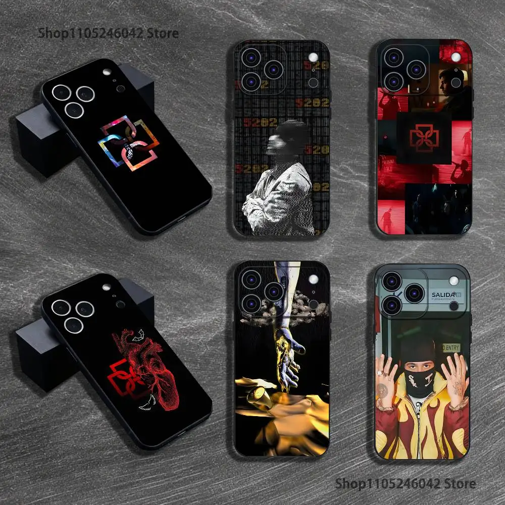 

D-Duki Ameri 5202 Wear-resistant Phone Case For iPhone 17,16,15,14,13,12,11,Pro,XS,Max,XR,Plus,E,SE4,Mini Black Soft Cover