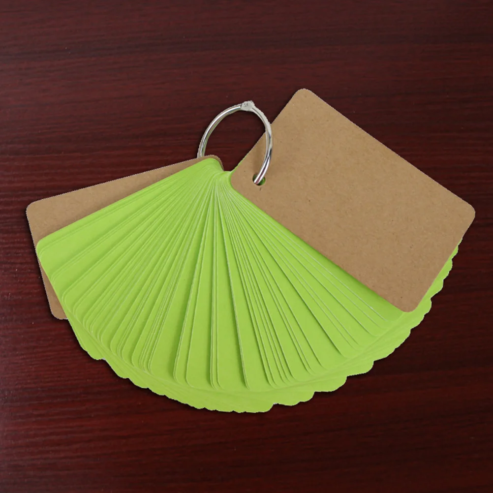 5 Books Notebook Fashionable Notepad Revision Cards Ring Household Index with Paper Memo