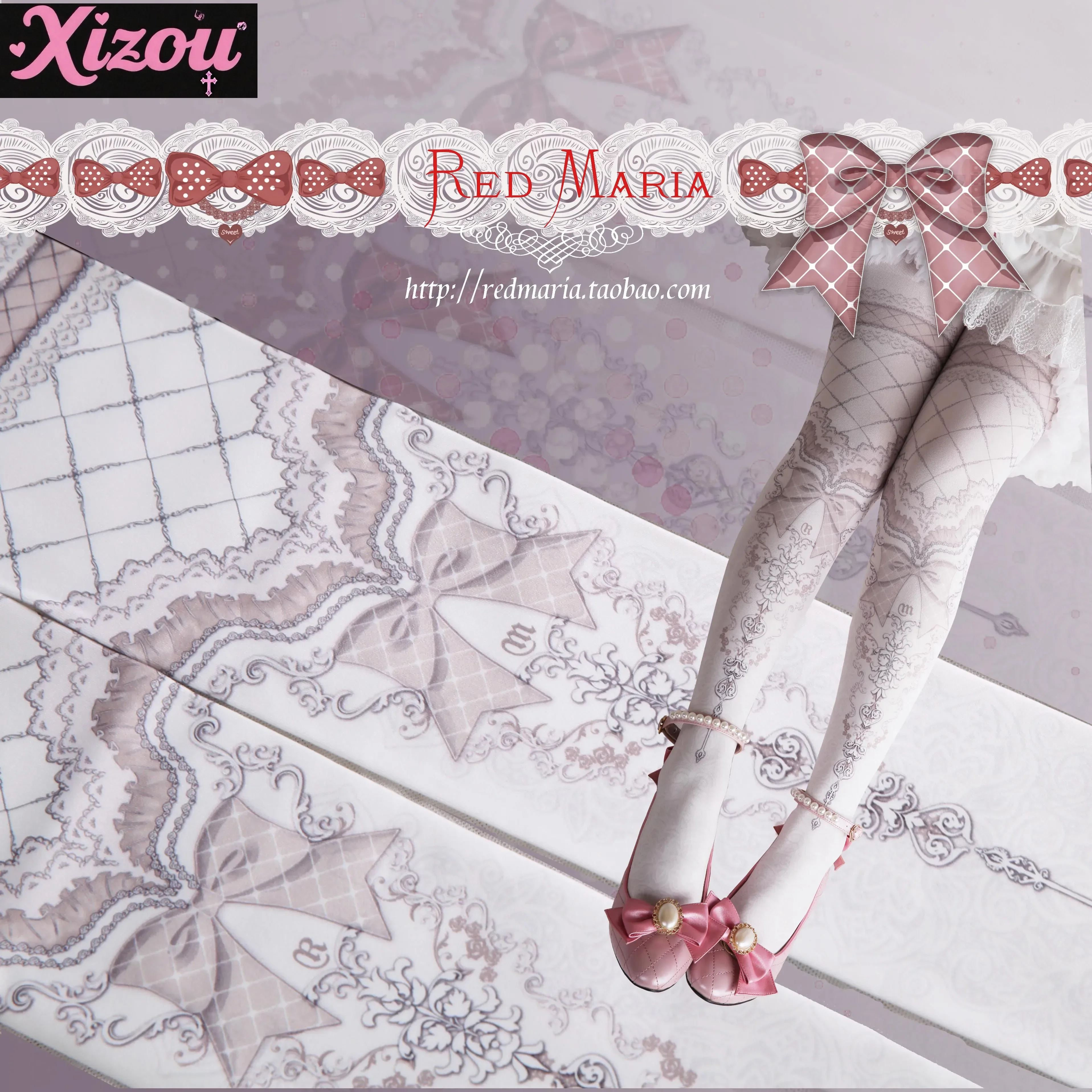 Japanese Style Lolita Socks lo Vintage Original Print Pantyhose Lady Girls Autumn Winter Tights Stocking Fashion Leggings women