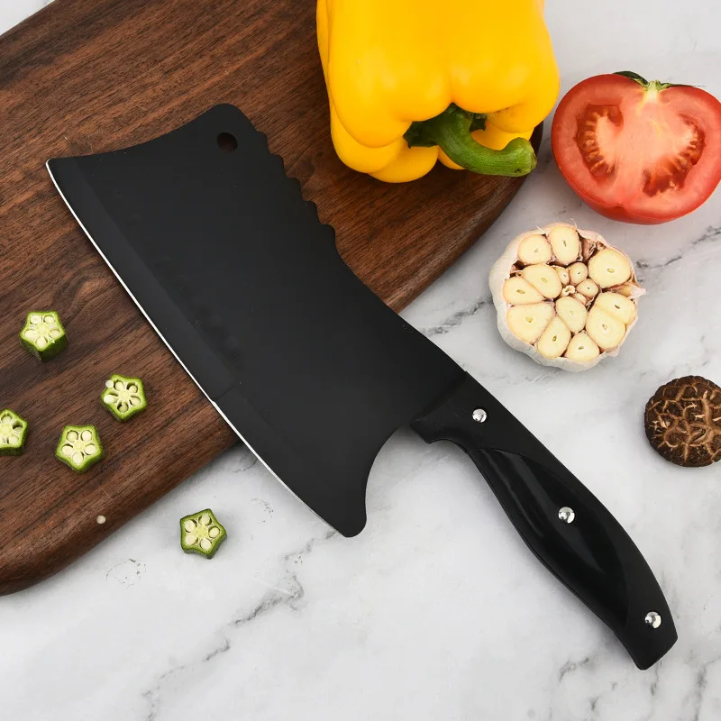 Front Cut Back Chopping Knife Kitchen Knives Sharpener Stainless Steel Forged Hammer Professional Boning Meat Cleaver Butcher