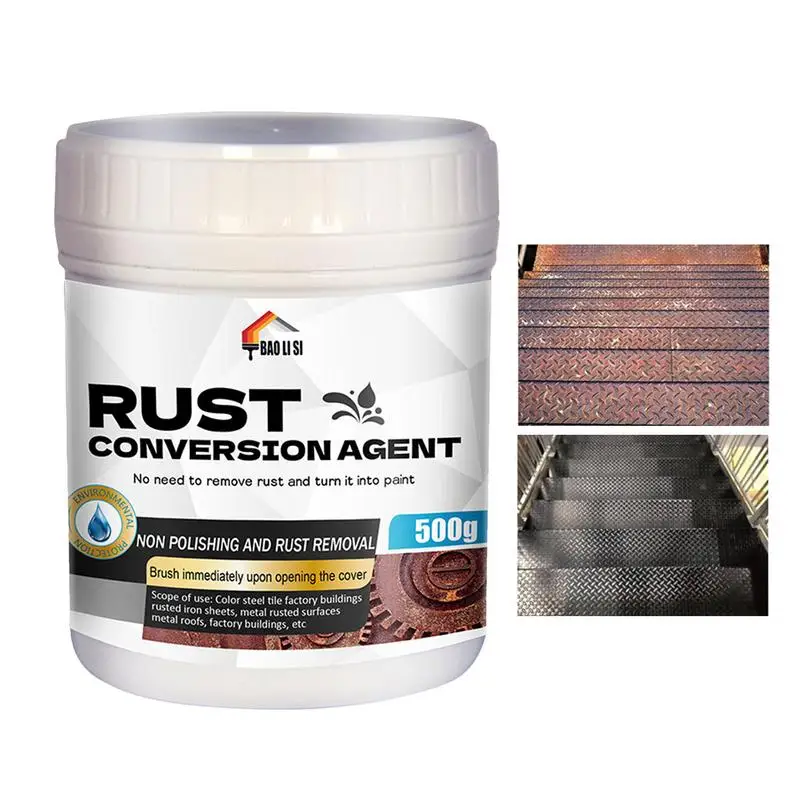 

Rust Encapsulator Paint 500ml Rust Reform Rusty Metal Primer Professional Rust Encapsulator Paint For Ship Football Goal Tin