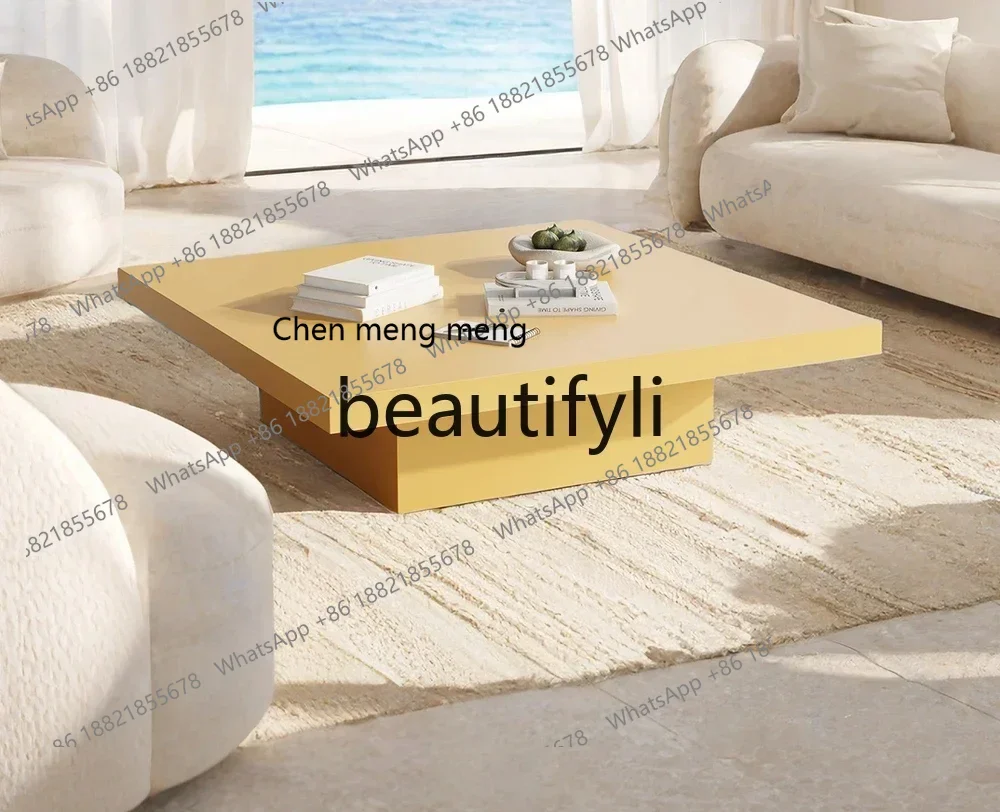 SS S7486 French retro square bright piano paint living room coffee table tea table furniture